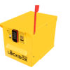QR Lockbox Medium  Yellow Pole Mountable